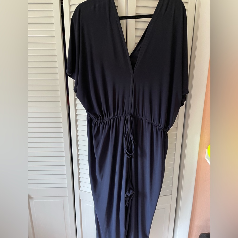 blue romper with elastic waist